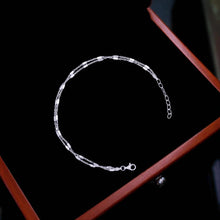 Sterling Double Rectangular Distance Anklet