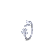 Silver Butterfly Open Ring