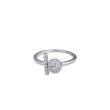Silver Round Solitaire Bright Ring