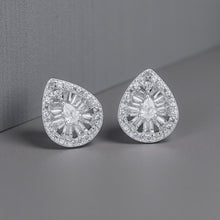 Silver Stud Drop Earrings