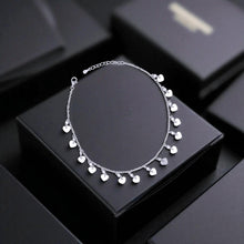 Dangling Heart Charm Silver Anklets