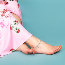  Adjustable Butterfly Stone Silver Anklets