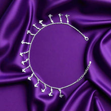  Adjustable Butterfly Stone Silver Anklets