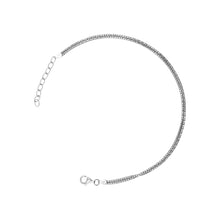 Silver Triple Bold Plain Anklet
