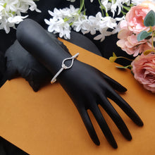 Silver Hinged Loop Pressing clasp Bangle