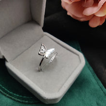  Pandora Silver Butterfly Open Ring