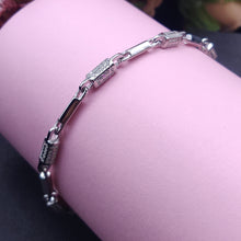 Silver Solid Linked Chain Bracelet