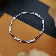Silver Solid Linked Chain Bracelet
