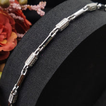 Silver Solid Linked Chain Bracelet