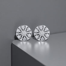  Silver Round Cluster Stud Set 