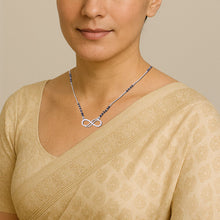 Sterling Silver Infinity Black Mangalsutra