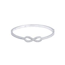 925 Silver Crystal Infinity Bangle