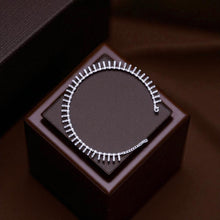  Silver Rectangular Zircon Chain Payal 