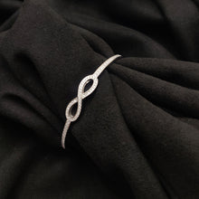 925 Silver Crystal Infinity Bangle