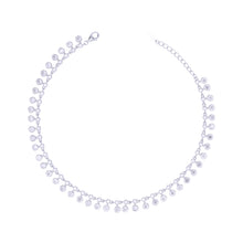 Silver Sparkling Zircon Moon Payal 