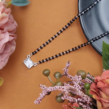 Sterling Silver Rectangle Zircon Mangalsutra