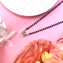 Sterling Silver Rectangle Zircon Mangalsutra