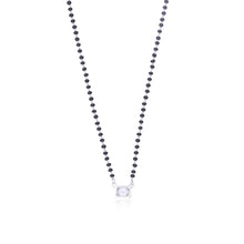 Sterling Silver Rectangle Zircon Mangalsutra