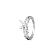 Silver Twin Butterfly Open Ring