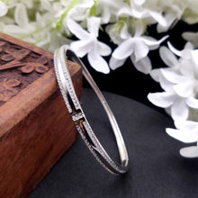 Silver Italian Circular Charm Bangle