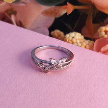 Silver Twin Butterfly Open Ring