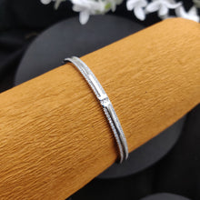 Silver Italian Circular Charm Bangle