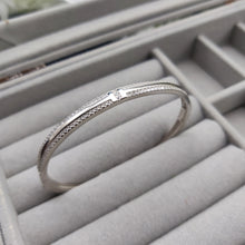 Silver Italian Circular Charm Bangle