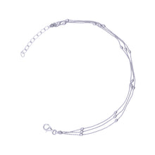 Silver Latest Triple Chain Anklet 