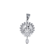 Silver Matching Floral Dual Earrings Dangle Set