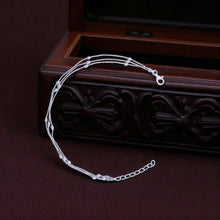 Silver Latest Triple Chain Anklet 