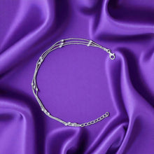 Silver Latest Triple Chain Anklet 