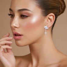 Silver Dangle Star Earrings