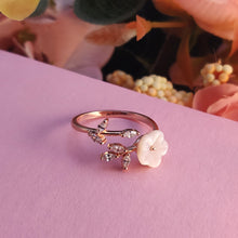 Silver Round Cut Floral Ring