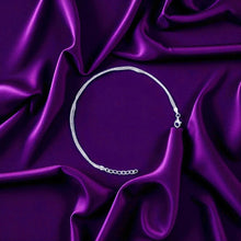 Silver Triple Shiny Plain Anklet