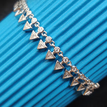 Silver Triangle Chain Bracelet 