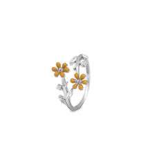 Silver Cluster Floral Ring 