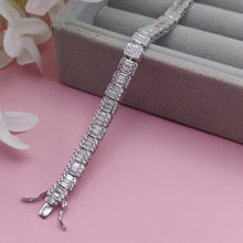 Silver Zircon Crystal Shine Bracelet