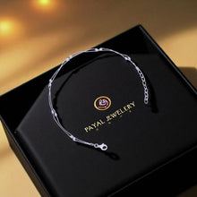 Silver Double Distance Ball Anklet